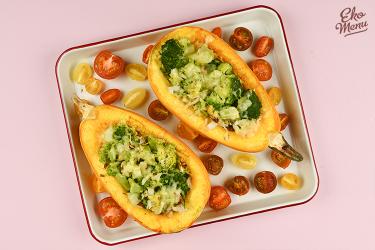 Spaghetti pompoen met broccoli-kaas pesto
